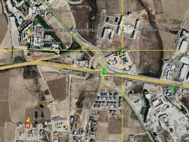 INVESTMENT LAND IN NICOSIA HASPOLAT, SUITABLE FOR THE BUILDING OF 8 FLATS, CLOSE TO INTERNATIONAL CY