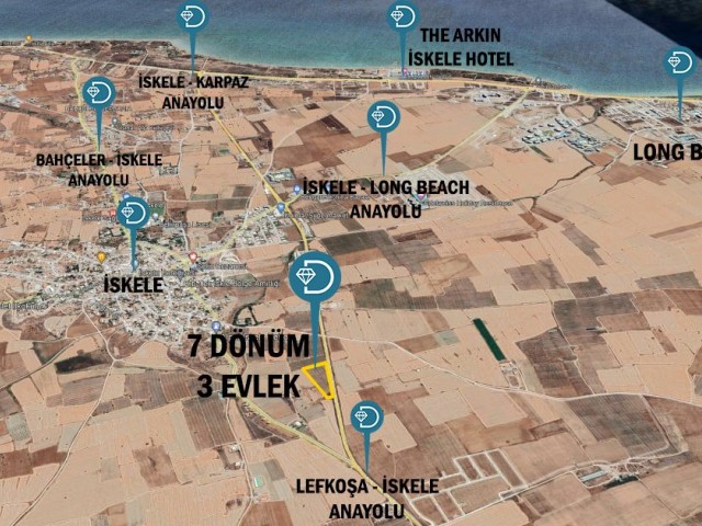 Iskele also has a High Commercial Value 7 Acres 3 Evlek Land ** 