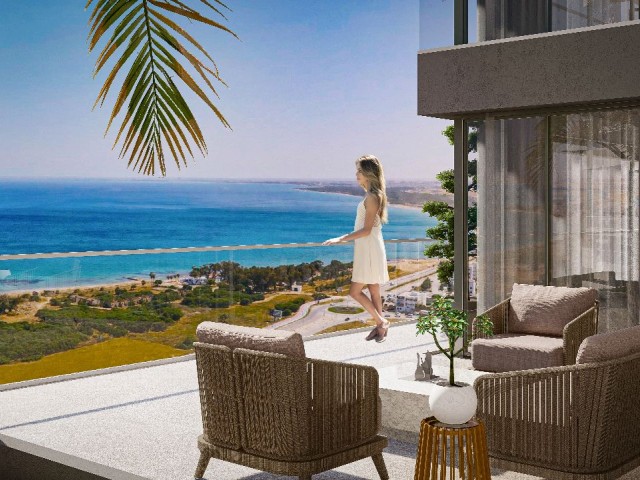 Luxuswohnungen mit Meerblick zu verkaufen in Iskele, Long Beach Area