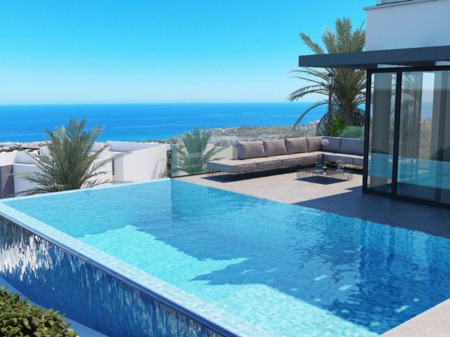 Esentepe Private Hill 3+1 luxury villas with pool and sea view for sale starting from 449. 000stg. 