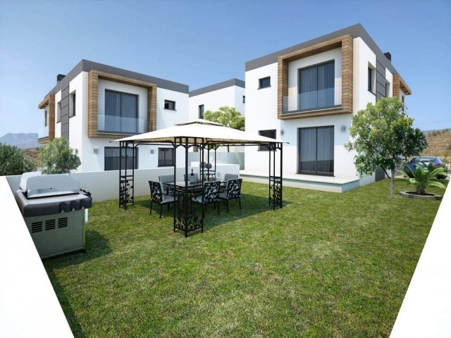 3+1, 160 m2 villas for sale in a preferred area with a large garden and view in Gonyeli