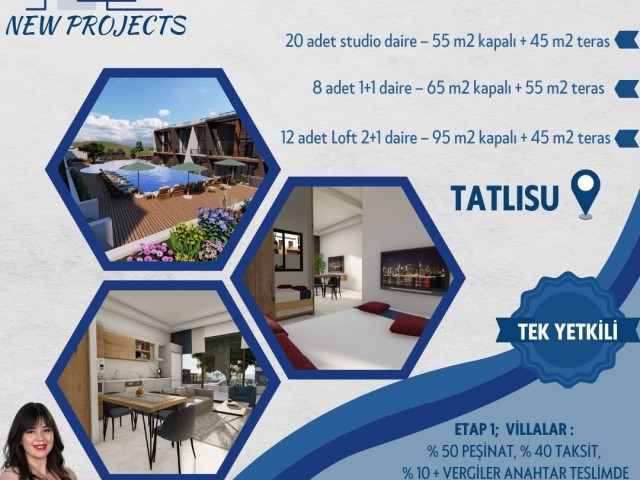 1+0, 1+1, 2+1 Apartments in Tatlusu are on Sale !!!