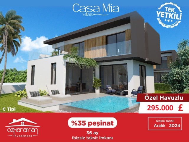 230m² luxury 3+1 detached villas in Yeniboğaziçi region from ÖZKARAMAN