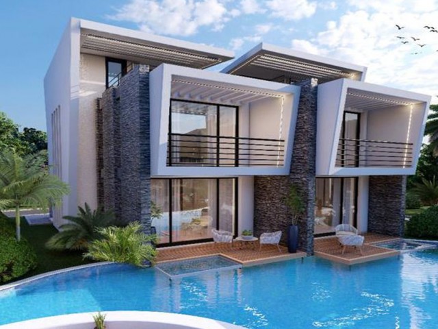 Luxurious 2 bedroom semi-detached villas for sale in Lapta, North Cyprus