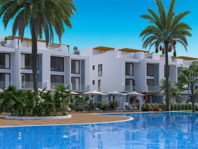 1+1 Duplex-Penthouse zum Verkauf in Nordzypern Tatlısu mit ununterbrochenem Meer- und Bergblick