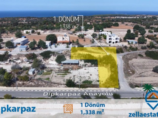 1338m² Plot with Zoning Permit in Dipkarpaz Central Location