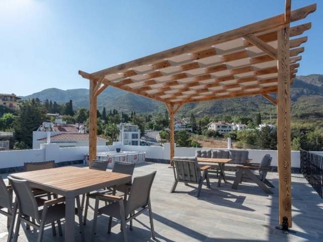 2 + 1 LUXURY APARTMENT FOR SALE IN CYPRUS KYRENIA BELLAPAIS WITH PRIVATE TERRACE AND SHARED POOL READY TO MOVE IN IMMEDIATELY ** 