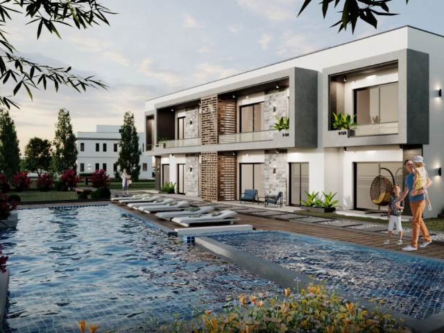 CYPRUS KYRENIA YEŞILTEPE 1 + 1 LUXURY APARTMENT FOR SALE IN A COMPLEX WITH A POOL ** 