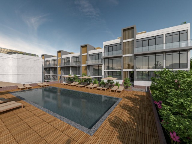 4 + 1 DUPLEX APARTMENTS FOR SALE IN CYPRUS KYRENIA ALSANCAK WITH INDOOR PARKING, SECURITY, POOL ** 