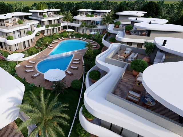 4+ 1 LUXURY VILLAS FOR SALE IN ALSANCAK, CYPRUS GİRNE, NEIGHBORING MERİT HOTELS, WITH MAGNIFICENT MOUNTAIN AND SEA VIEWS