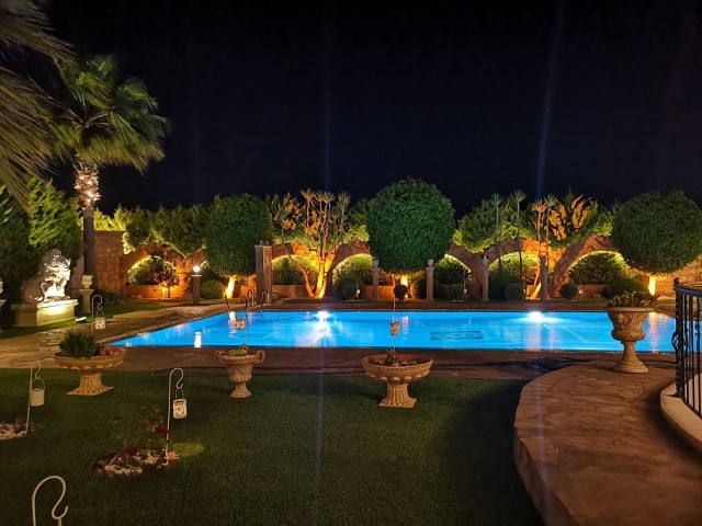 5 + 2 Lux villa Lapta near the sea with mountain views, 6 years old, 400 square meters, 200 meters of terrace, 1450 m2 garden, pool, barbecue, fireplace, billiards, sauna, furnishe