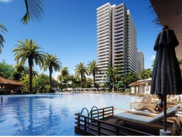 Iskele - Long Beach, Seven-star Resort with hotel amenities for sale 2+1.Blok A.  İngilizce, Türkçe,