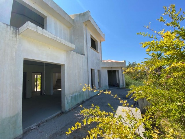 A 5-Bedroom, Private, Half-Built Detached Villa with a Basement and Sea View, Located on 2 Acres ** 