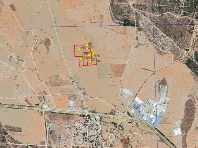43 decares of land for sale in Famagusta Aslankchy, close to the main road. ** 