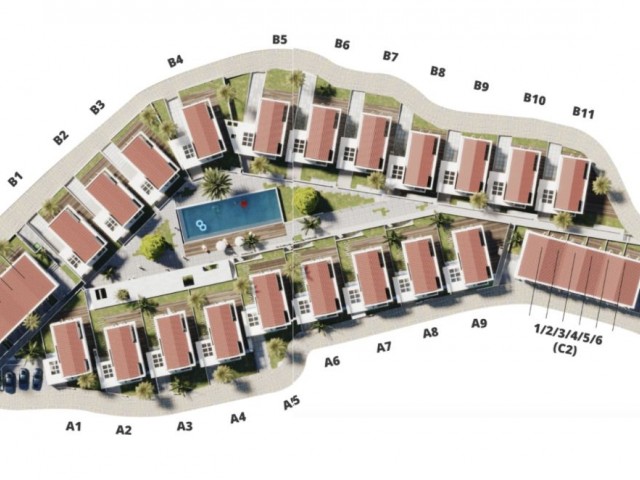 Girne Alsancak'ta Çok Farklı Konsepti ile 3 Yatak Odalı 24X8 Ortak Havuzlu Sitesiyle Villa Projemiz 