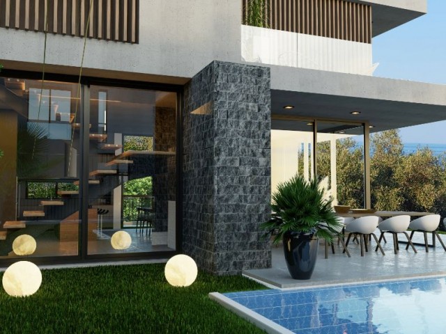 Our New Villa Project in Kyrenia Lapta with 4 Bedrooms, 4 Bathrooms, Green Land, Plenty of Parking and Pool, Sea and Mountain Views