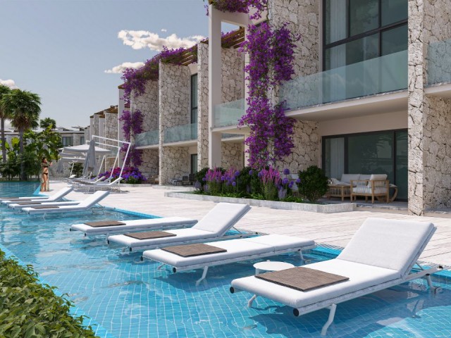 Girne Esentepe'de Studio & 1 & 2 Loft Yatak Odalı Daire Opsiyonlarıyla Ortak Havuzlu Otoparklı Merkezinde Restaurantı Bulunan Yeni Projemiz