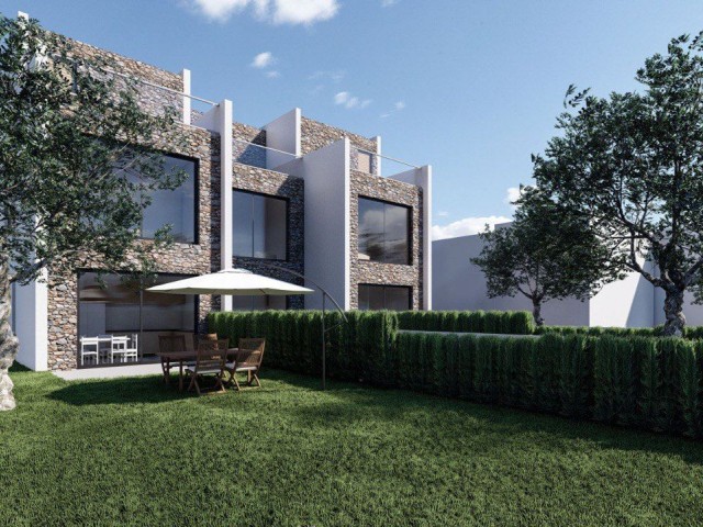 Unser Projekt einer komfortablen Doppelvilla mit 2 Schlafzimmern in Kyrenia Edremit in der Nähe der Ringstraße