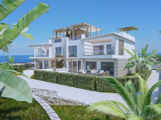 Kyrenia Esentepe 2 & 3 Bedroom Central Sunbed Shared Pool with Shared Pool with Back Mountain Front Open to the Sea Our New Project