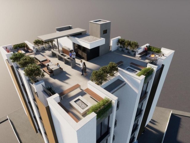 Our New Project in Nicosia Marmara Consisting of 2 Bedroom Apartments with BBQ and Terrace Common Area with Pantry Room on the Ground Floor for Each Apartment