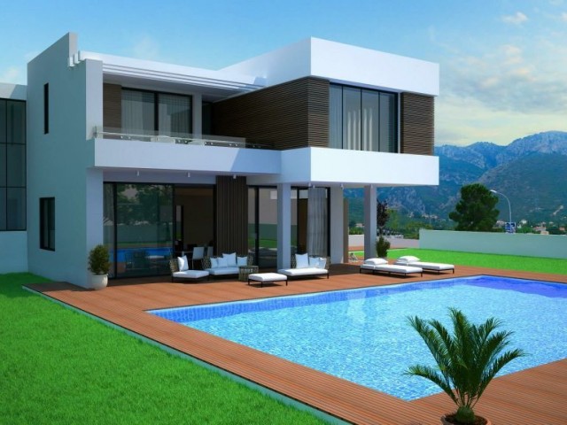 Girne Edremit de 3+1 Özel Yüzme Havuzu Şeçeneği olan Lux Villalar-Ödeme Planımız Mevcuttur