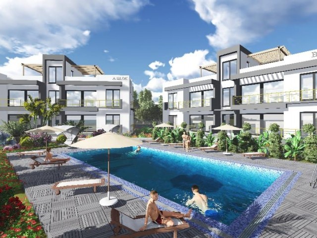 2+1 Wohnung Zum Verkauf Mit Privatem Garten In Kyrenia Aslancakta Pool. ** 