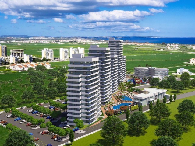 Luxury 1+1 flat with sea view in iskele long beach sky deluxia