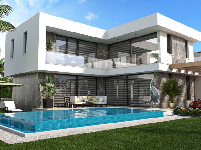 Luxury 3+1 detached duplex villa with private pool in Famagusta 