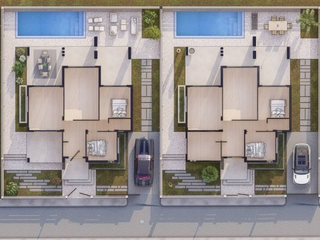 Ultra luxurious 4 bedroom detached duplex villa with pool and floor heating in Famagusta 