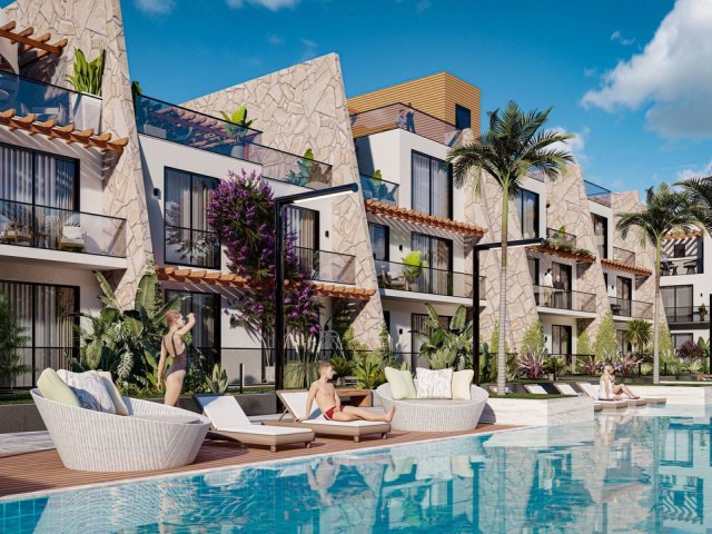 Luxuswohnungen mit 2 Schlafzimmern und großem Garten in Famagusta