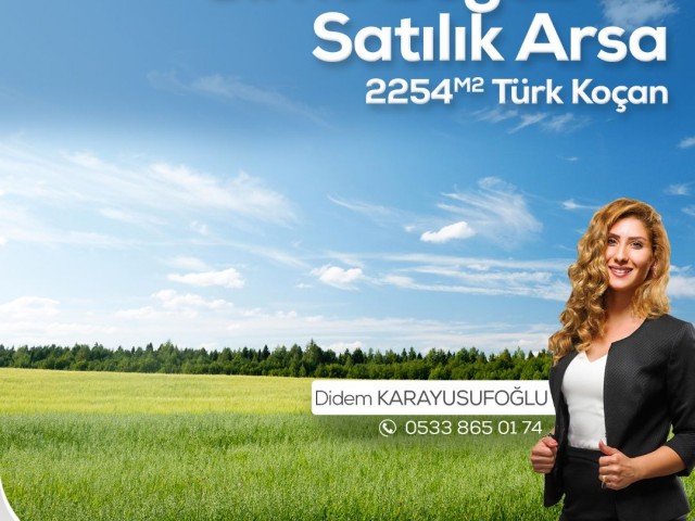 Girne Boğaz' da Anayola 650m mesafede 2554m2 SATILIK Türk Koçanlı Arsa!