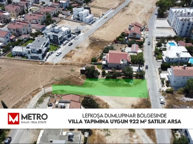922 m2 Grundstück zum Verkauf geeignet für den Bau einer Villa in Nikosia Dumlupinar ** 