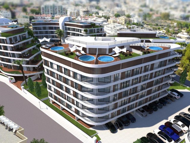 IN THE PROJECT DESIGNED IN THE CONCEPT OF A HOTEL IN THE CENTER OF KYRENIA 1+1 / 2+1 / 3+1 APARTMENT