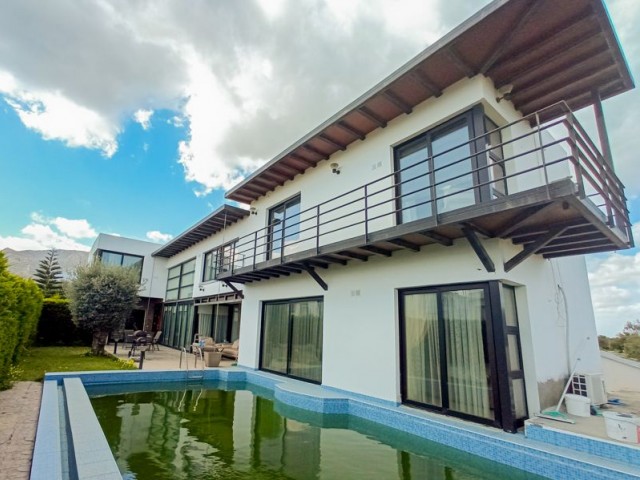 JUST REDUCED from 425,000 GBP to 374,950 GBP - Unique Modern Design 4 + 3 Villa with Private Pool in this Popular Cypriot Village of Ozankoy