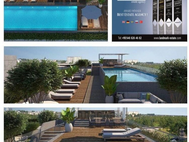 Фантастическая инвестиция в самом центре Кирении - апартаменты 1 + 1 со спа, хаммамом, бассейном и тренажерным залом ** 