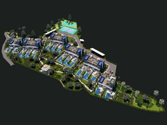 Alagadi'de 2+1 Bahçeli Daire + Özel Yüzme Havuzu + Merkezi Isıtma +  Bakımlı bahçe ref 1945a-1