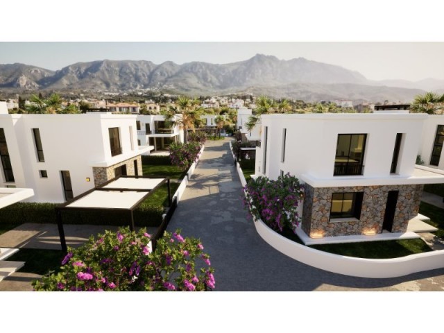Edremit'te 3+1 Modern Villalar + Ortak Yüzme Havuzu + Çatı Teras ref 234h-1