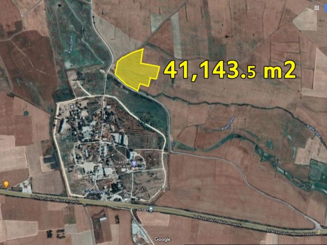 CHEAP LAND WITH HIGH FLOOR ZONING FOR SALE 41143.5 m2 FAMAGUSTA PIRHAN REGION!!! ** 