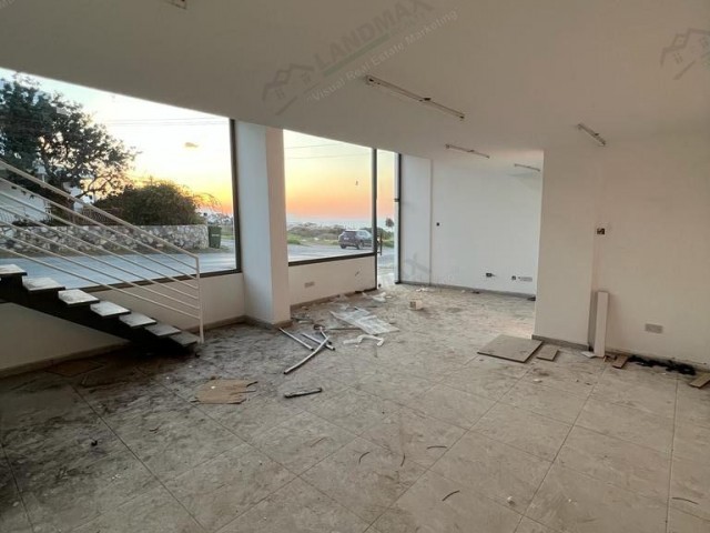 90m2 SHOPS FOR SALE WITH FANTASTIC MOUNTAIN, SEA AND SUNSET VIEWS, SENDEL, KITCHEN, WC ON THE MAIN STREET IN ESENTEPE REGION OF CYPRUS...