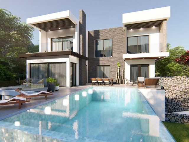 Zypern Kyrenia Karmide Zahlungsplan Zu Verkaufen 4 + 1 Freistehende Villa