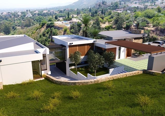 Kıbrıs Girne Bellpais' de Satılık Türk Koçanlı Tasarım Villa