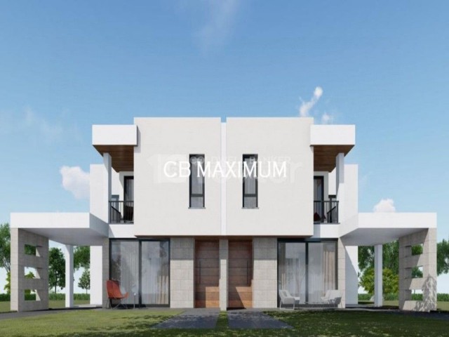3 + 1 Twin Villas for Sale in Nicosia Little Kaymakli, TRNC, Planned for Payment ** 
