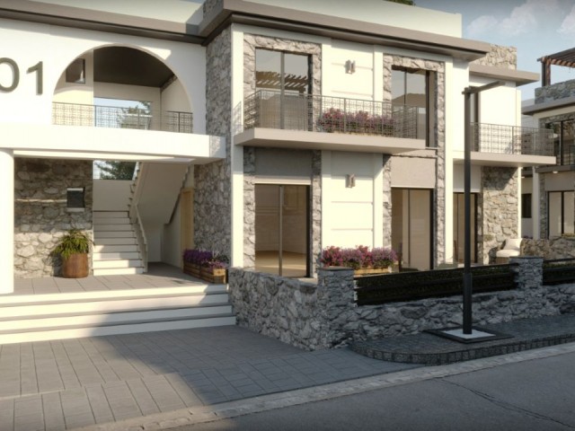 3+1 Luxuswohnungen mit Garten und Terrasse in einem Komplex in Çatalköy, Kyrenia, Zypern