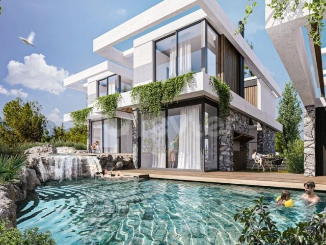 Zu verkaufen 2+1 Villa mit vollem Blick in Esentepe, Kyrenia, Zypern Gehentfernung zum Meer