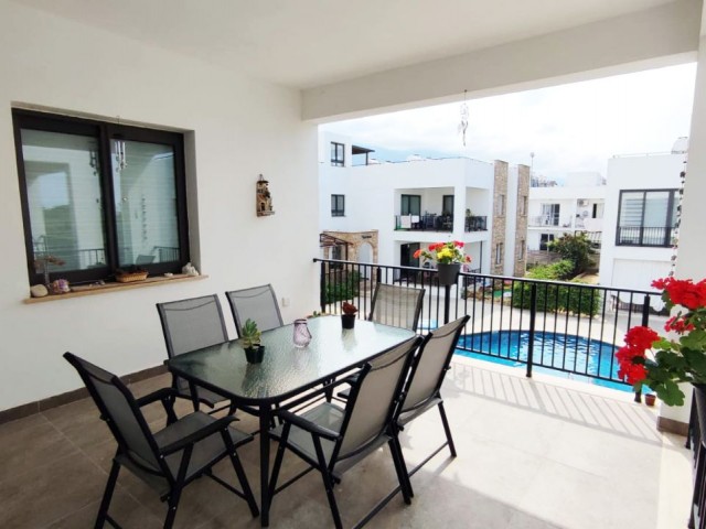 Cyprus, Kyrenia, 3+1 Flat for Sale with Communal Pool, Full Sea View, Spacious Area in Olive Grove