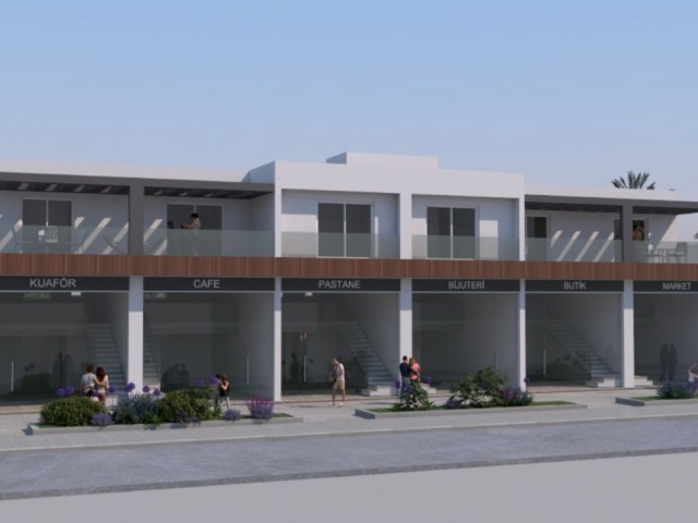 50 m2 Shops for Sale Project on the Street in Lapta, Kyrenia