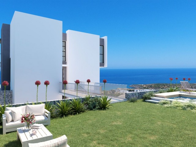 VILLAS WITH SEA AND MOUNTAIN VIEW SWIMMING POOLS FOR SALE IN KYRENIA, ESENTEPE