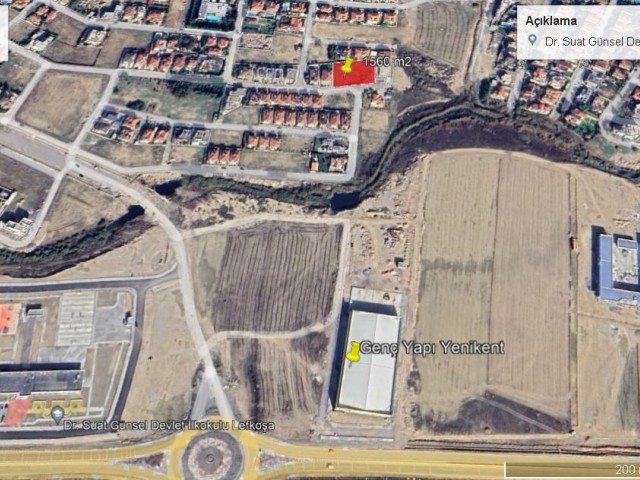 Земля с турецким початком площадью 1560 м2 в Еникенте, Никосия ** 