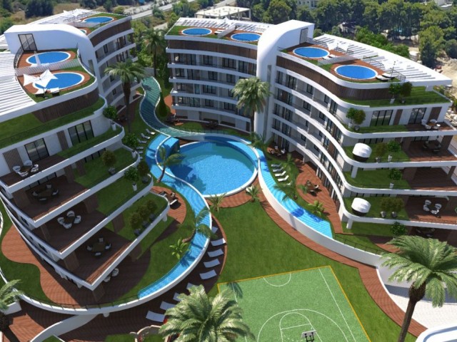 Residence Apartments 2 + 1 in a Luxury Complex in the Center of Kyrenia ** 