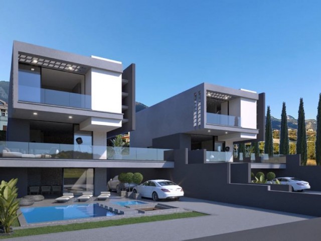 4-5 bedroom tripleks smart modern villa in Bellapais